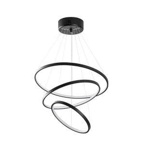 Simit Metal Chandelier Light in Black