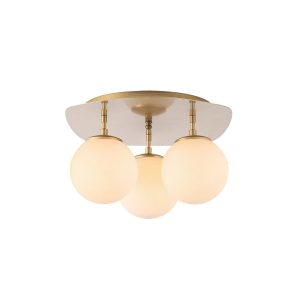 Walden 3 Light Metal Ceiling Light in Gold