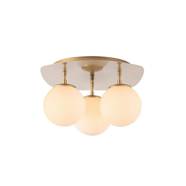 Walden 3 Light Metal Ceiling Light in Gold