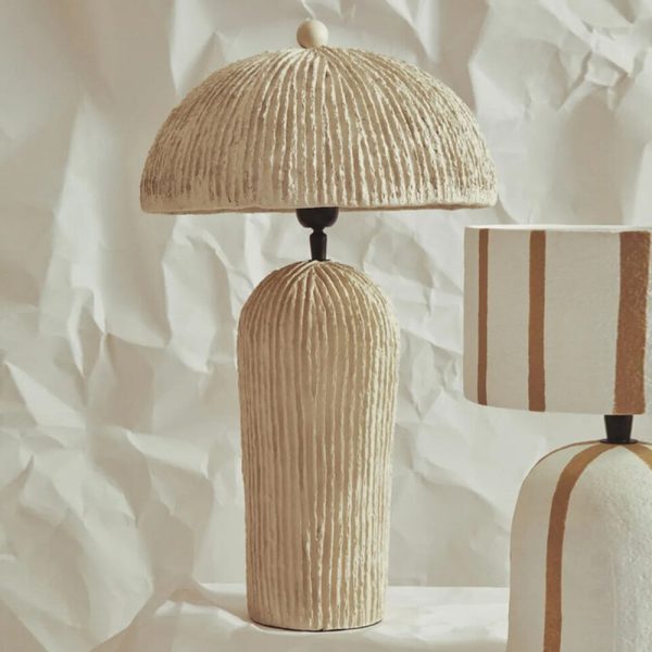Cerano Metal Domed Table Lamp in Oatmeal