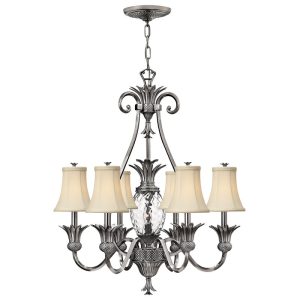 HK-PLANT7-PL 7 Light Polished Antique Nickel Chandelier